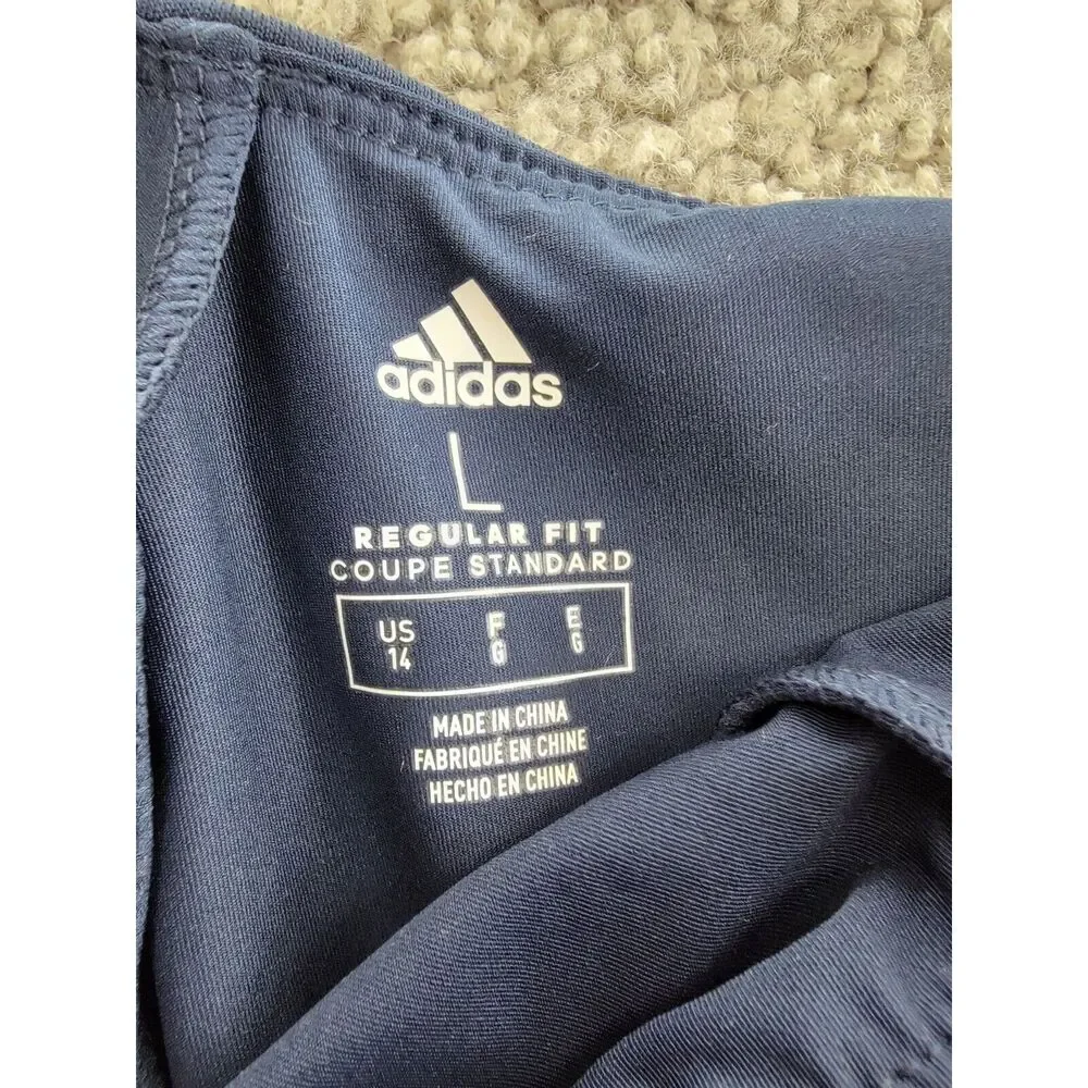 adidas Elastic Waistband 3-Stripes Activewear Skort Big Girls L 14 Navy/Red - Picture 13 of 14